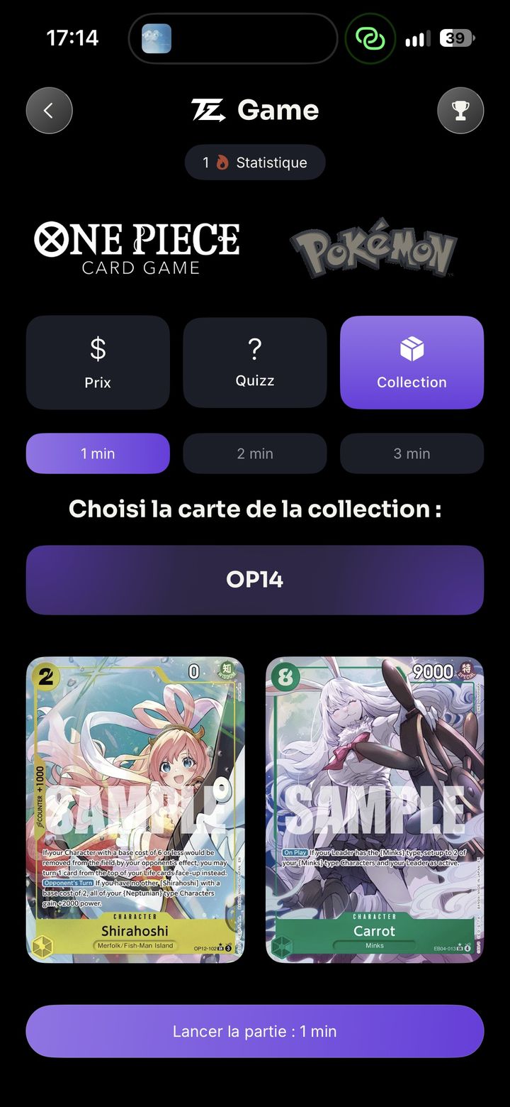 Écran Jeux de TradeZone